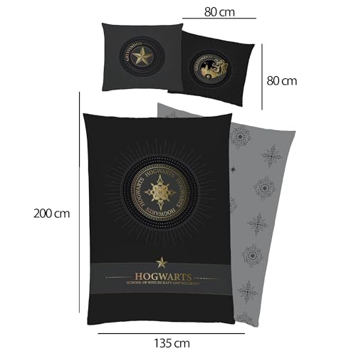 Juego de cama Harry Potter de 135 x 200 cm de algodón 3