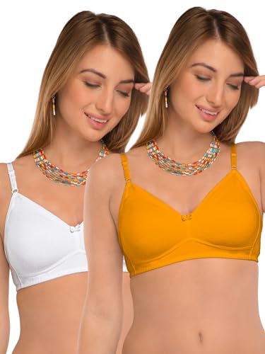 Image of DAISY DEE Women's Girls Cotton Non-Padded Wirefree Seamless Full Coverage Comfortfit Everyday Use T-Shirt Bra - NDSZN