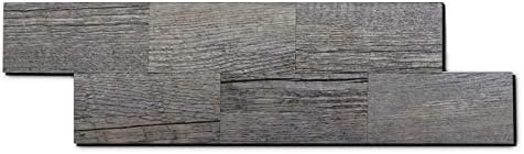 Yipscazo Peel and Stick Stone Metal Wall Tiles, Stick on Tiles for Backsplash Kitchen, Bathroom, Laundry Room, Camper, Fireplace (12'' X 12'', 5 Sheets in Ecru)