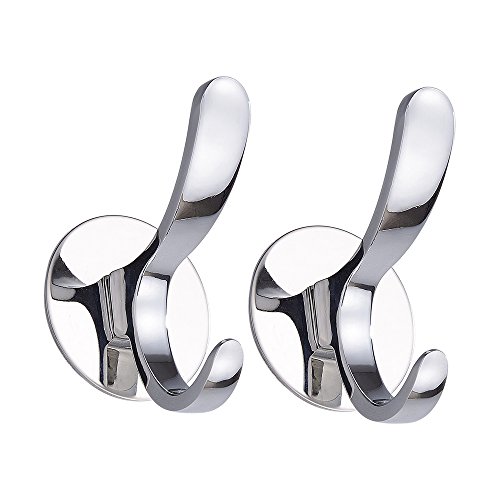 GERUIKE Adhesive Coat Hooks Stainless Steel Self Adhesive Robe Towel Bathroom Kitchen Wall