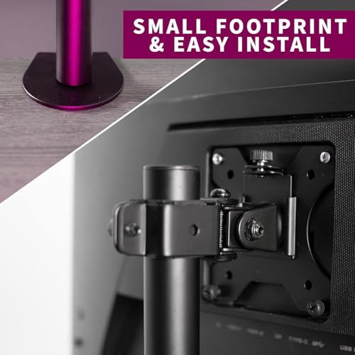 Image of BIG VUE Height Adjustable Monitor Arm | Desk Mounted Stand for 13 to 38 Inch LED /LCD TV, Monitor | +90 to -90 Degree Tilting Angle, 360 Degree Swivel | Load Capacity Upto 9 Kg