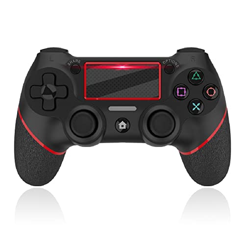 Ampia compatibilità: il joystick Gamepad è compatibile con PS-4/Pro/Slim/PC, tecnologia Bluetooth integrata, connessione stabile, nessun ritardo entro 10 m (nota: è necessario attivare il dispositivo con il cavo USB nella confezione per la prima connessione, cavo USB incluso).