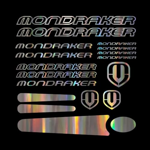 for mondraker set Bike stickers frame protector decals bike stickers (Silver)