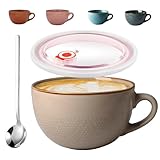 Groß Tasse Keramik, 700ml Groß Suppentassen mit Henkel, Mikrowellenherd...