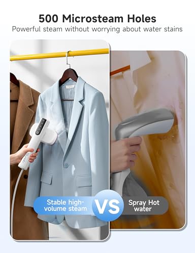Image of Sundu 2 in 1 Handheld Garment Steamer and Iron for Clothes | 15s Fast Heat-Up 1200W Portable Handheld Steamer Iron 100ml Tank Ceramic Heat Panel Fabric Wrinkle Remover for Home