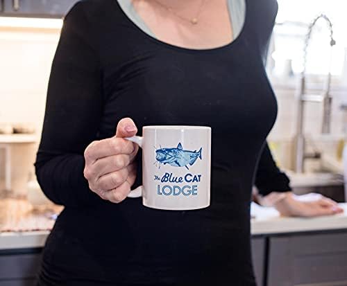 Surreal Entertainment Exclusive Ozark Blue Cat Lodge Logo White Ceramic Coffee Mug | Official TV Show Collectible | Novelty Drinkware For Home Kitchen Set | Holds 11 Ounces - 3