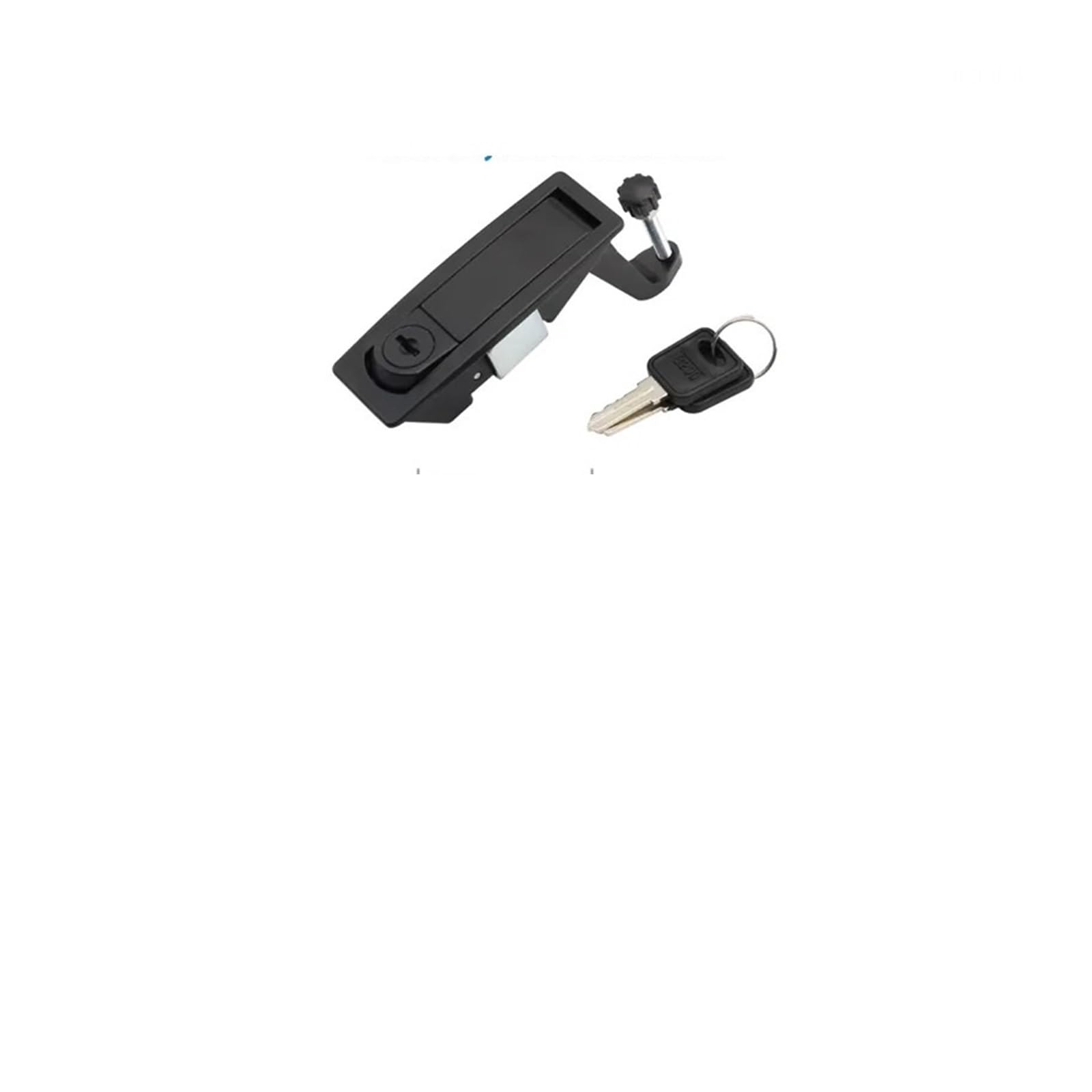Zinc Alloy Flat Bounce Lock for Cabinet & Electrical Cabinet Use(Black with lock-3pcs)