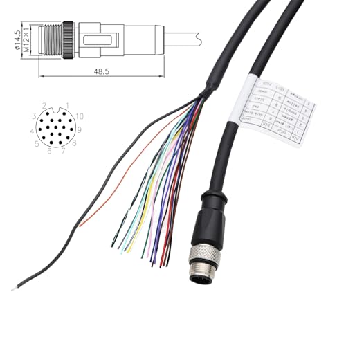 Cable M12 de 17 pines codificado A para lectores de sensores y visión artificial 4