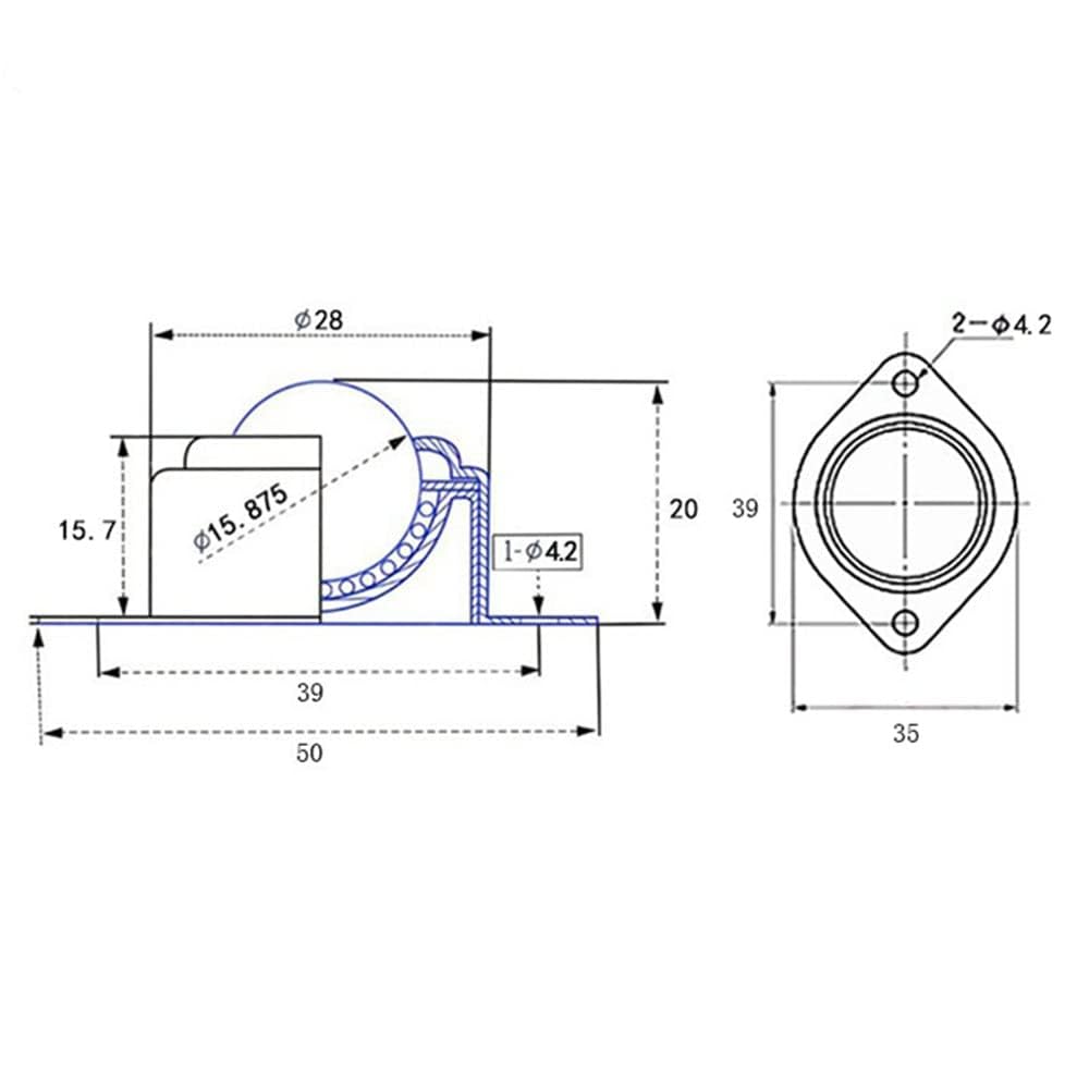 5/8Inch Ball Transfer Units 10Pcs Carbon Steel Roller Transfer Bearings Screw Mounted Universal Rotation Caster for Conveyor Roller Stand Transmission