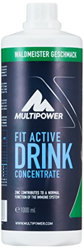 Multipower Fit Active Drink Konzentrat – Konzentrat zur Herstellung zuckerfreier Fitness Getränke für Sportler und zum Muskelaufbau – Waldmeister Geschmack – 1 x 1 l
