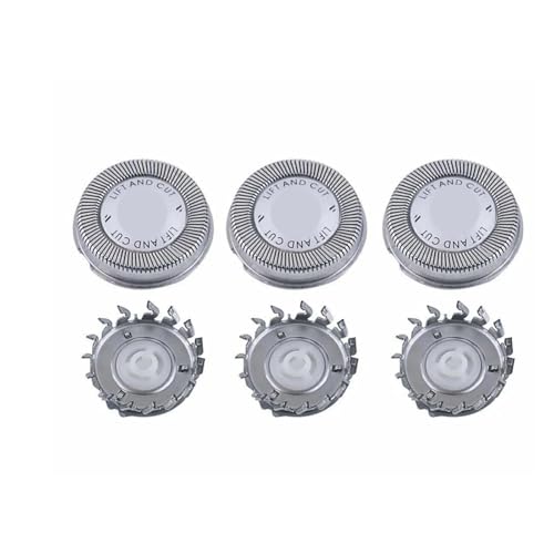 Cuchilla de cabezales de afeitado de repuesto, Compatible con Philips HQ3 HQ4 HQ55 HQ6900 HQ46 HQ6996 HQ6970 HQ442(3pcs)