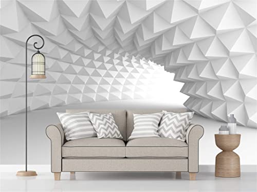 Flfk 3D Abstract Arch Tunnel Wall Murals Peel And Stick Illusion Self-Adhesive Wallpaper Large Poster For Living Room Bedroom Office Decor 141.7"X98.4" #TOP5