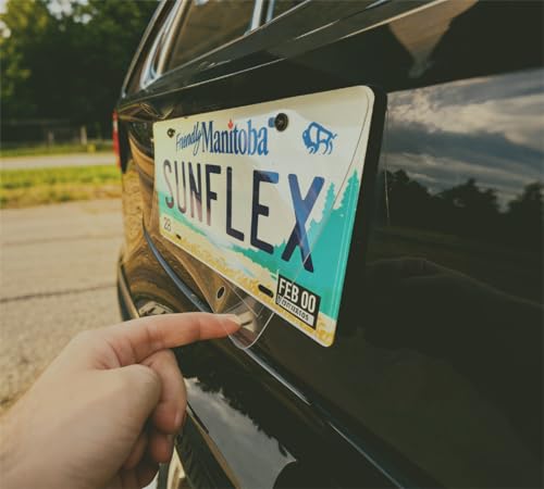 License Plate Privacy Cover & Frame, 3-in-1 Innovative Design – Anti-Glare, Waterproof & UV Resistant, Transparent Tag Guard for All-Weather Protection, Easy to Install (1 Piece)