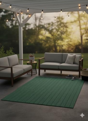 Image of Vivid Anti Slip Door Mat, Floor Mat for Living Room with Anti Slip Backing, Anti Skid Door Mats for Home, Kitchen, Entrance, Hospital, Bathroom Mat [Size 4x4 feet, Color Green]