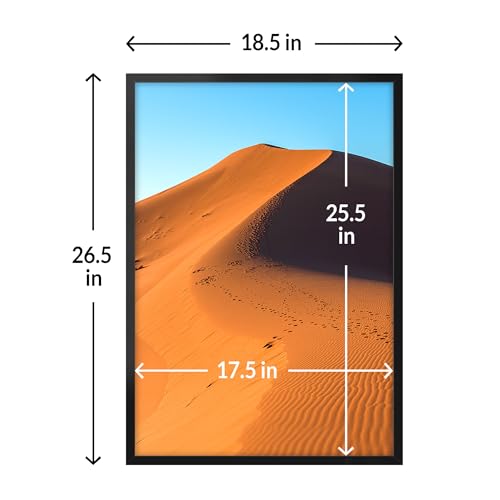 LaVie Home 18x26 Picture Frame for Wall Display, 18x26 Black Picture Frame with HD Plexiglas, 18 x 26 Poster Frame 1 Pack, Display Frame for Vertical or Horizontal, Classic Collection
