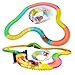 Mindscope Twister Tracks MagnaTracks 12 feet of Neon Glow in The Dark Magnetic Raceway with Accessories + Vehicle