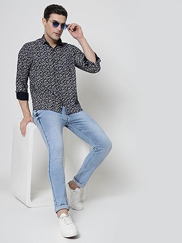 Image of ELYYORK Adwyn Peter Men's Cotton Printed Regular Fit Casual Shirt |Full Sleeve Shirt for men|shirt for men|men's shirt