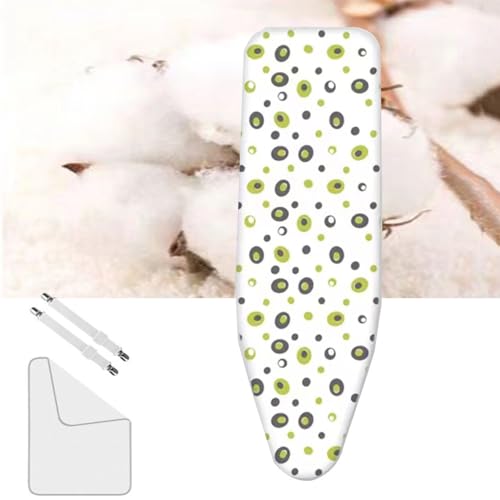 DOUKI Funda para tabla de planchar pequeña de 13 x 37 pulgadas, 14 x 42 pulgadas, 15 x 45 pulgadas, funda de repuesto para tabla de planchar y almohadilla con acolchado grueso, almohadilla de algodón