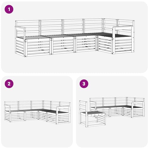 Canapé d'angle de jardin modulable résistant pour terrasses et grands balcons - 7