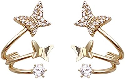 Simple and Ddelicate Small Butterfly Earrings for Teen Girls Minimalist Piercing Studs Trendy Earrings Earring Set