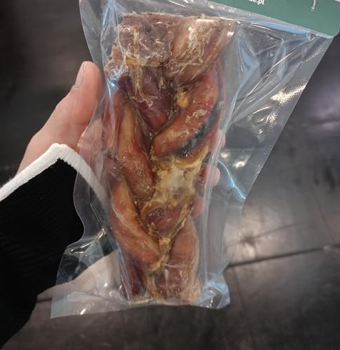 Lucze® Ochsenziemer - Zöpf - Rinderzöpf - Kaustangen Hund - Harter Kauknochen - Kausnack Rinderziemer - Kauartikel Hund langlebig (15-18cm)