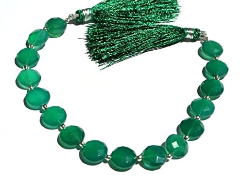 Green Onyx Faceted Coin LKBEADS, perles de 10mm pour créer vos bijoux bohèmes d'été