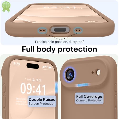 Image of LOVE 3000 Designed for iPhone Air Case, Premium Silicone [Compatible with Magsafe][Soft Anti-Scratch Microfiber Lining] Shockproof Protective Phone Case for Men Women 6.5 inch, Light Brown