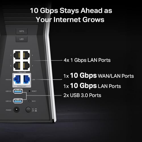 Image of TP-Link Tri-Band BE18000 WiFi 7 Router Archer BE770 | Multi Gigabit Ports | 2X USB 3.0 | 10 Streams | VPN Clients & Server | Easy Mesh, HomeShield, Private IoT Network