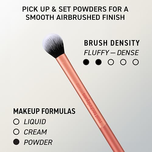 Real Techniques 4 Piece Face Base Makeup Brush Set, For Concealer, Foundation, Contour, & Setting Powder, Makeup Brushes For Blending & Buffing, & Sculpting, Travel Friendly, Gift Set, Cruelty-Free