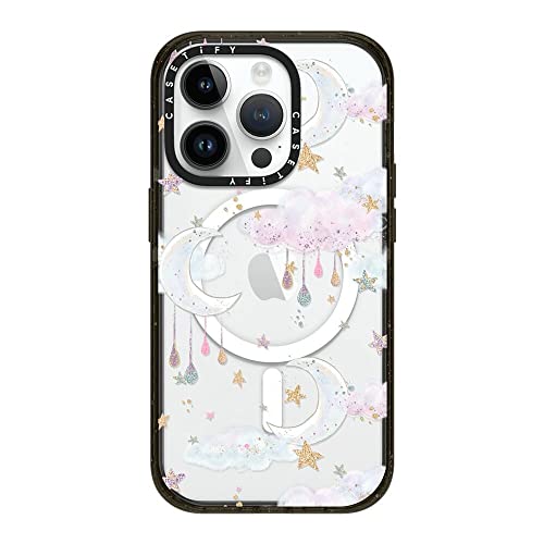 Casetify Impact Iphone 14 Pro Case [4X Military Grade Drop Tested / 8.2Ft Drop Protection/Compatible With Magsafe] - Candy Cotton Clouds - Glossy Black #TOP1