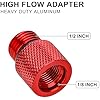Hromee High Flow Air Blow Gun with 1/8-Inch Rubber Tip Set, Air Dust Gun Nozzle Compressor Accessories with 1/2-Inch Adapter