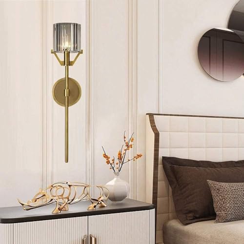 Applique murale cristal cylindrique pour un salon chaleureux - 2