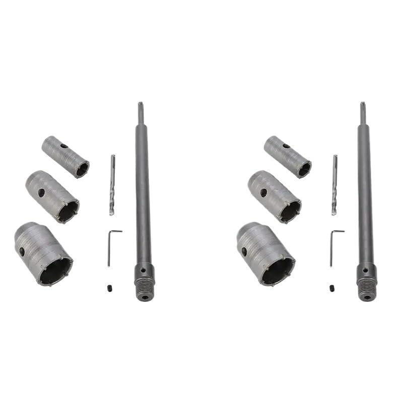 Juego De 2 Brocas De Corona SDS Plus De 30, 40 Y 50 Mm Con Punta De Carburo For Taladrar Paredes, Ladrillo, Piedra, Hormigón Y Cemento.