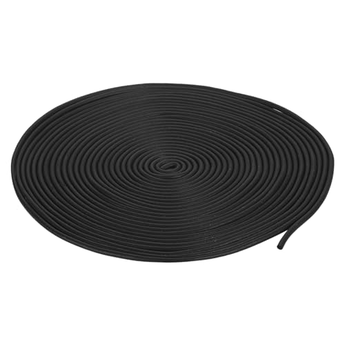 sourcing map Foam Rubber Weather Seal Strip, 2.5mm(3/32) Diameter 10 Meters (32.81Ft) Long Round EPDM Rubber for DIY Gasket, Warehouse, Pads, Foam Tubing, Crafts
