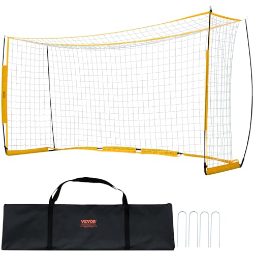 VEVOR 12x6 ft Portable Soccer Goal with Carry Bag