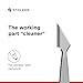 Staleks Classic Manicure Pusher Flat Type 1 – Straight Handle, Rounded Pusher and Hatchet-shaped cleaner - Stainless Steel Cuticle Tool for Home Use