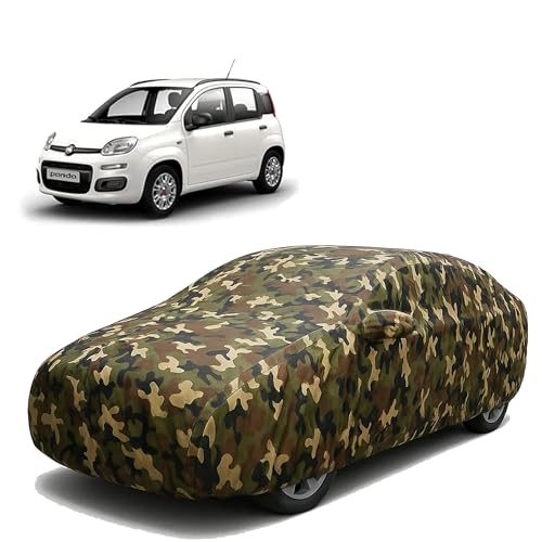 Image of Sulfar 100% Waterproof Car Body Cover for Fiat Panda - Triple-Stitched Dustproof UV, Heat & Rain Protection with Mirror Pockets, Full-Bottom Elastic & Free Storage Bag - All-Weather Indoor Outdoor (Ar