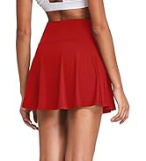 BALEAF Women's Pleated Tennis Skirts Athletic Golf Skorts Skirts with Shorts Pockets for Running ...