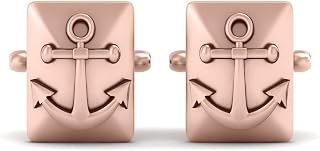 Anchor Cufflinks Nautical Anchor Accessories Rose Gold Finish 925 Sterling Silver Suit Accessories