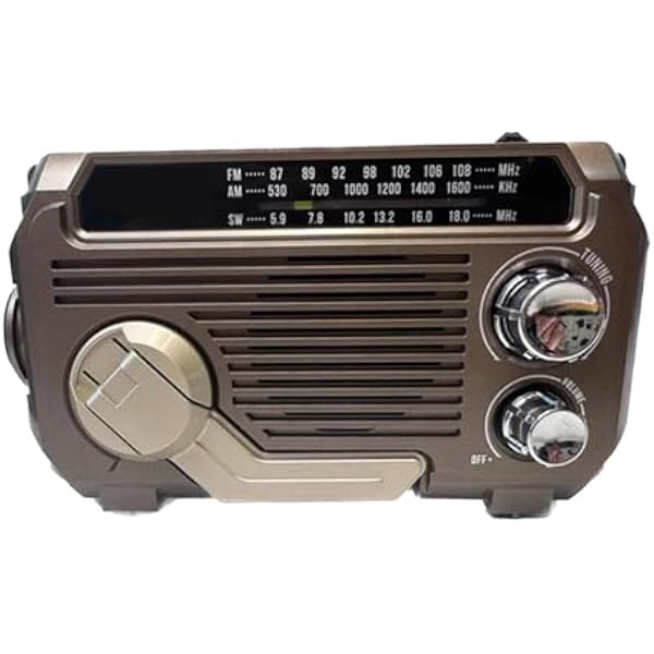 Radio z korbą słoneczną, radio z korbą | Przenośna latarka radiowa na baterię słoneczną z korbą ręczną - Ładowanie energią słoneczną i korbą ręczną przez USB Radio AM/FM/SW z latarką, gadżet survivalo