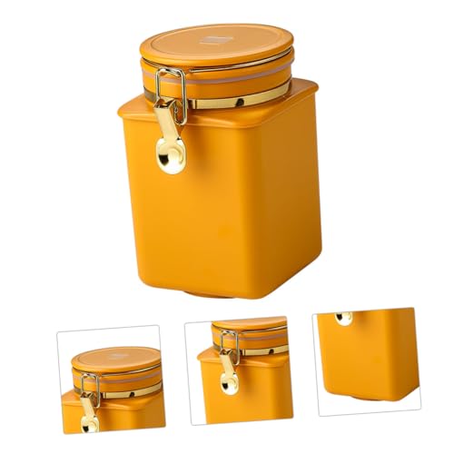 Envase hermético para café Luxshiny naranja miniatura 2