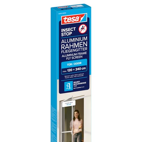 tesa INSECT STOP Aluminium Rahmen Fliegengitter für Türen – Ansicht 1