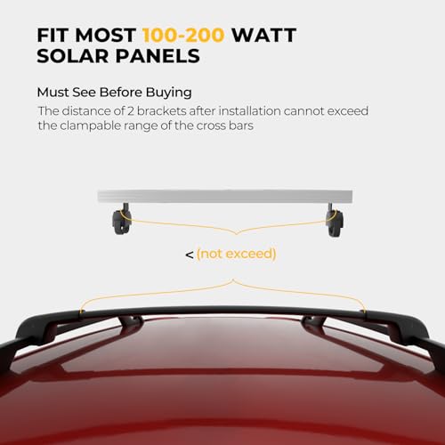 BougeRV Solar Panel Crab Mounting Kit for Cars with Cross Bars No Drilling by BougeRV - Image 3