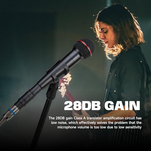 image for Bolanle Microphone Preamps 28dB Gain XLR Male to Female Adapter with G