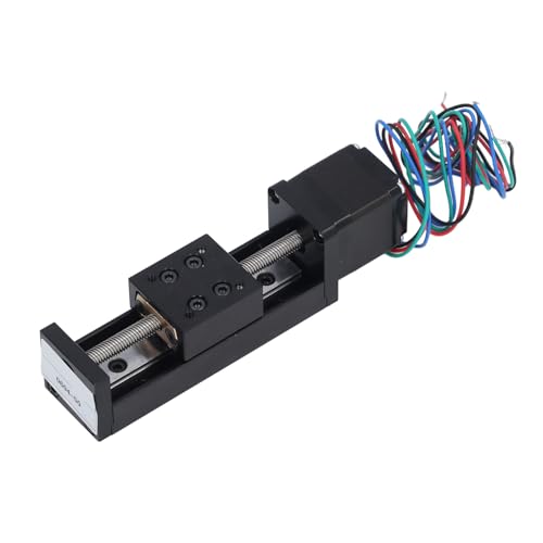Mini Linear Rail Guide Slide Actuator 28 Stepper Motor 50mm Stroke Linear Motion Slide Actuator DIY CNC Router High Precision Aluminum Alloy Construction for Industrial Equipment