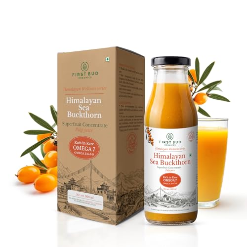 Image of Organic Sea Buckthorn Juice Concentrate 300ml | Antioxidant Rich Immunity Booster | Skin Glow & Hair Health Drink