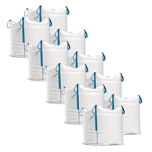 Big Bag – transportsäck för byggskräp, trä, trädgårdsavfall, sand etc. – 90 x 90 x 90 cm, lastkapacitet 1 000 kg (10)