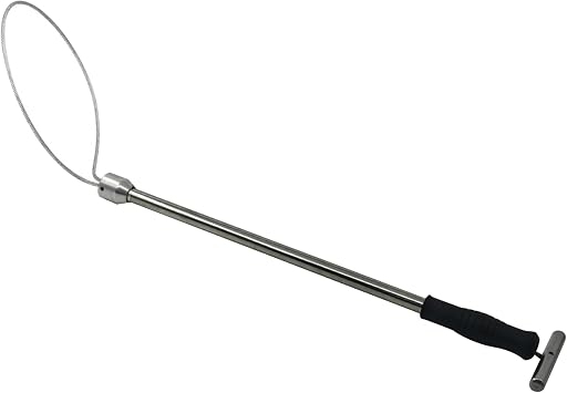 Animal Catch Pole Stainless Steel 19in Pig Dog Catcher Pole with Adjustable Ring Straight Strong Load Catch Pole Animal Control for Farm,Catch Pole