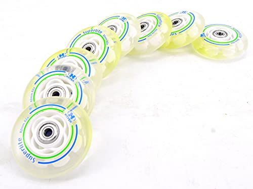 Cuscinetti a sfera: ABEC7 Hyper Superlite, set da 82 mm, per pattini a rotelle Salomon, con cuscinetti a sfera ABEC 7 & Spacer, 8 mm, già montati