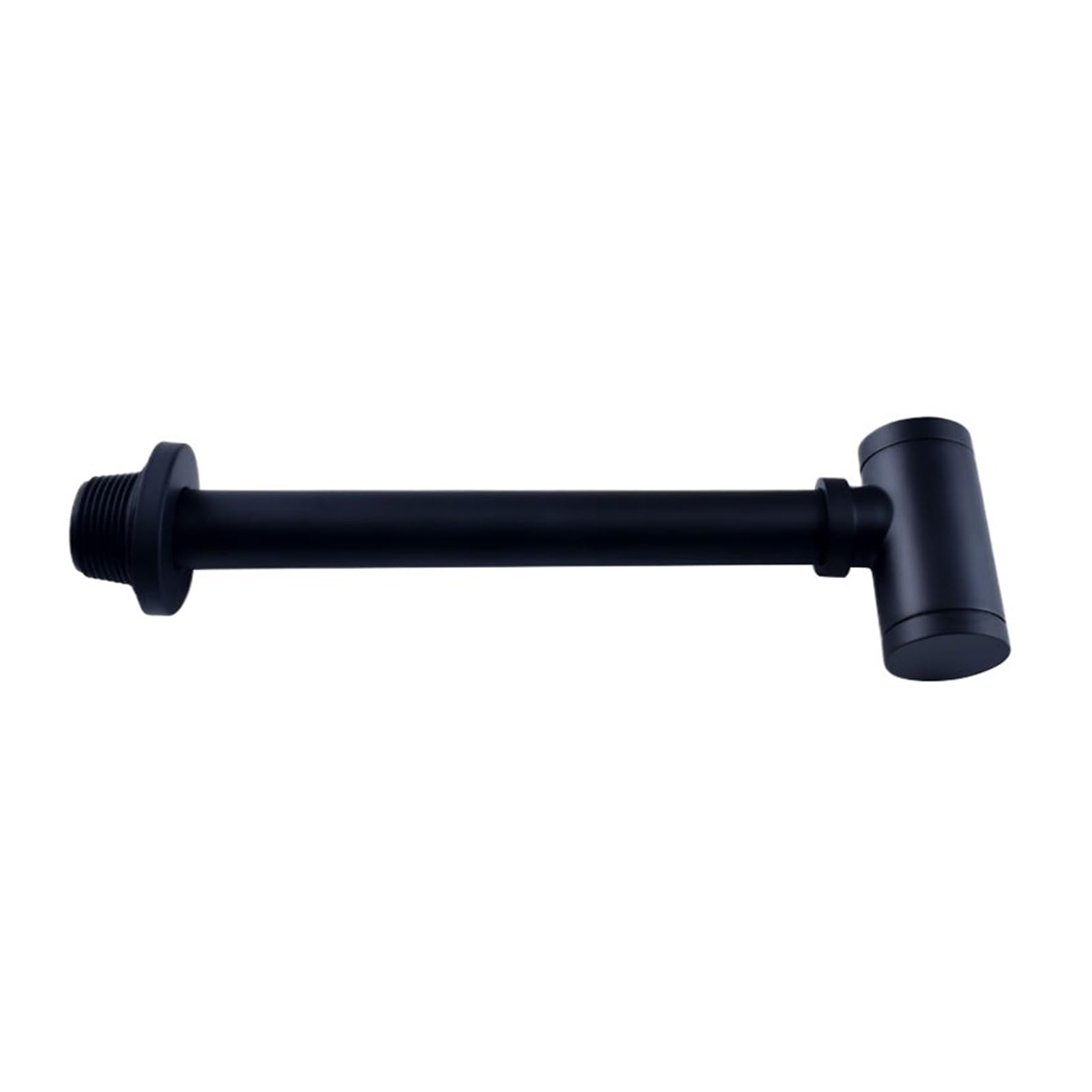 Siphon de lavabo noir mat en laiton au design arrondi haut de gamme